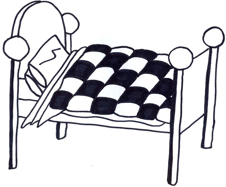 Bed Clipart Black And White