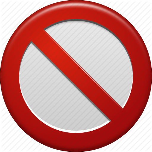 Cancel, closed, forbidden, no entry, not available, restricted ...
