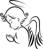 Praying angel clipart