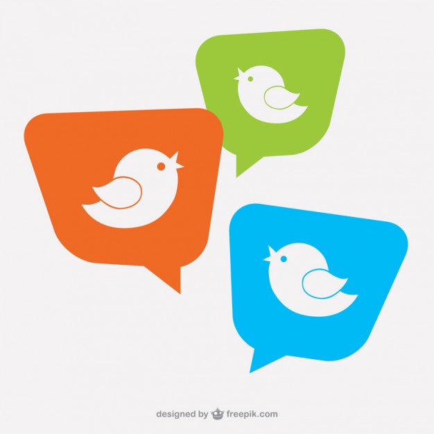 Bird logo on speech bubbles Vector | Free Download