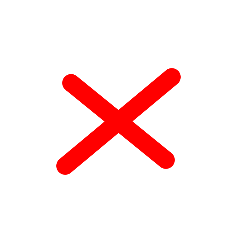 Red x clipart free