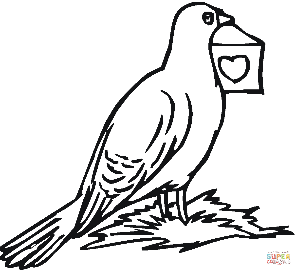Pigeons coloring pages | Free Coloring Pages