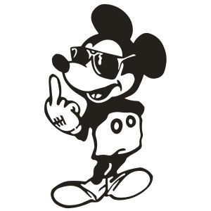 Mickey Mouse Flip The Bird...