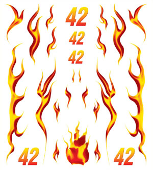 Spaceship Derby - Blazin' Flames Decal