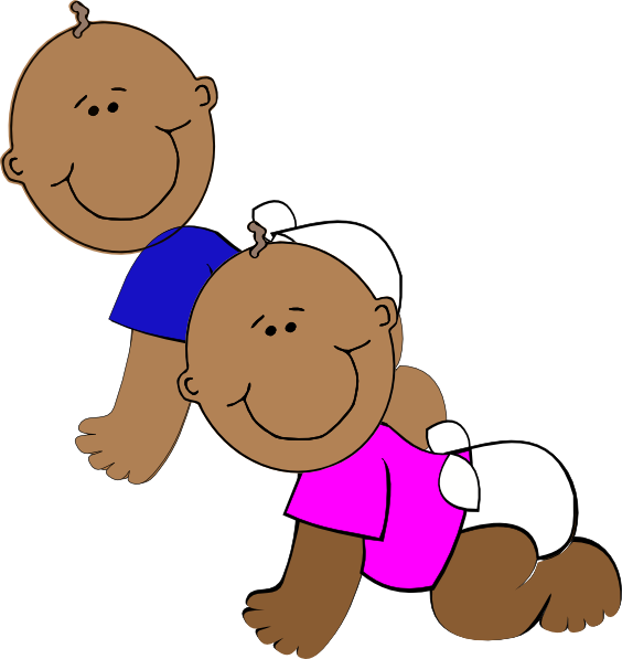 African-american Twins Clip Art - vector clip art ...