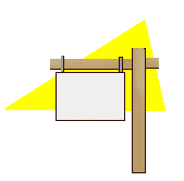 Real estate clip art and images of yellow accented signs with no text