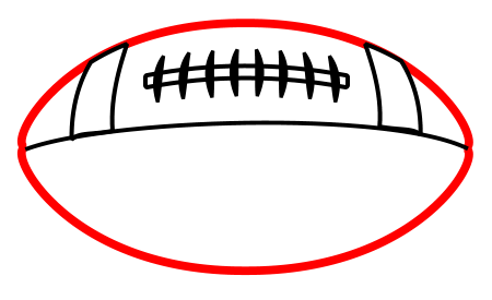 Drawing a cartoon football