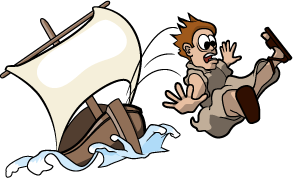 Jonah Tossed From Ship | Jonah Clip Art - Christart.