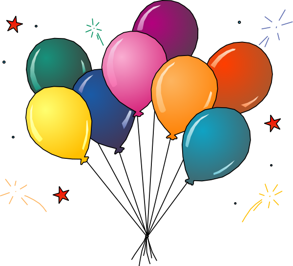 Bunch of balloons for party clipart