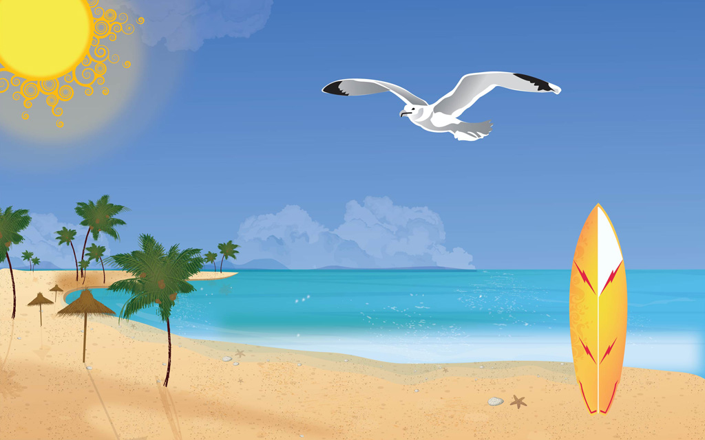 summer beach clipart
