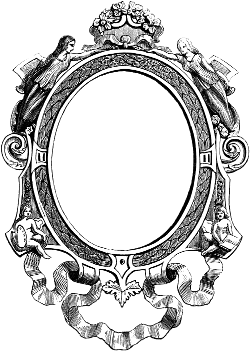 Free Vintage Digital Stamp - Ornate Frame