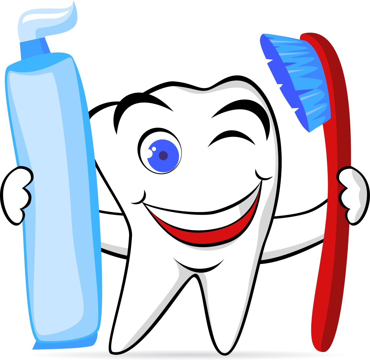Tooth, Toothbrush and Paste