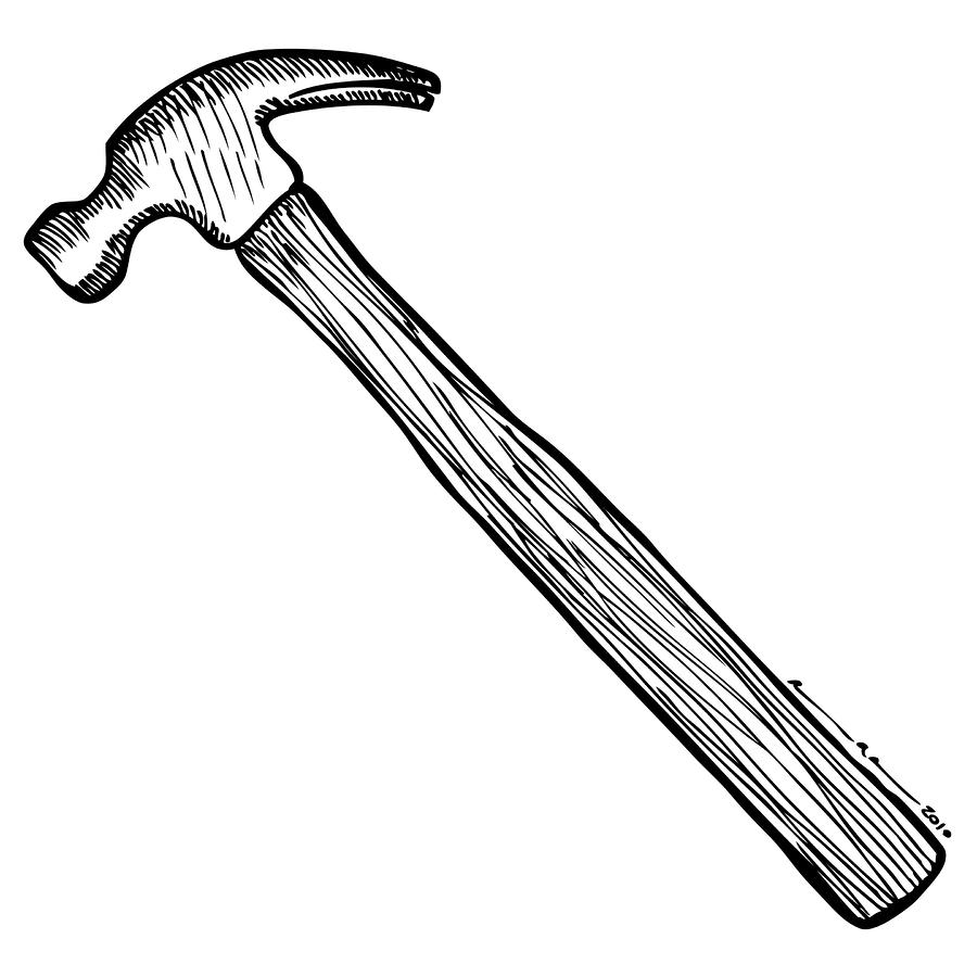 Hammer Drawing - Hammer Fine Art Print | Antique Hammers | Pinterest