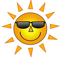 Smiley face sunshine clipart