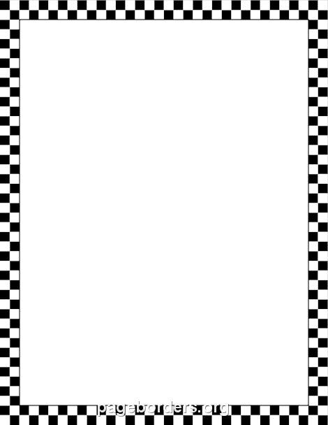 Black and White Checkered Border: Clip Art, Page Border, and ...