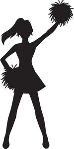 Cheerleading silhouette clip art