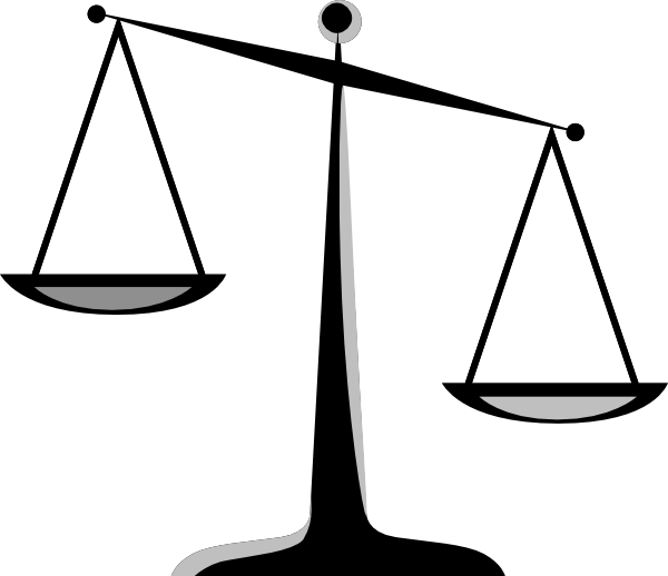 Tilted Balance Scale Clipart