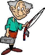 Funny fisherman clipart