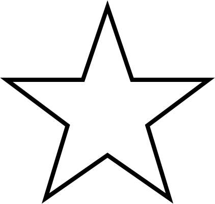 Five pointed star clipart