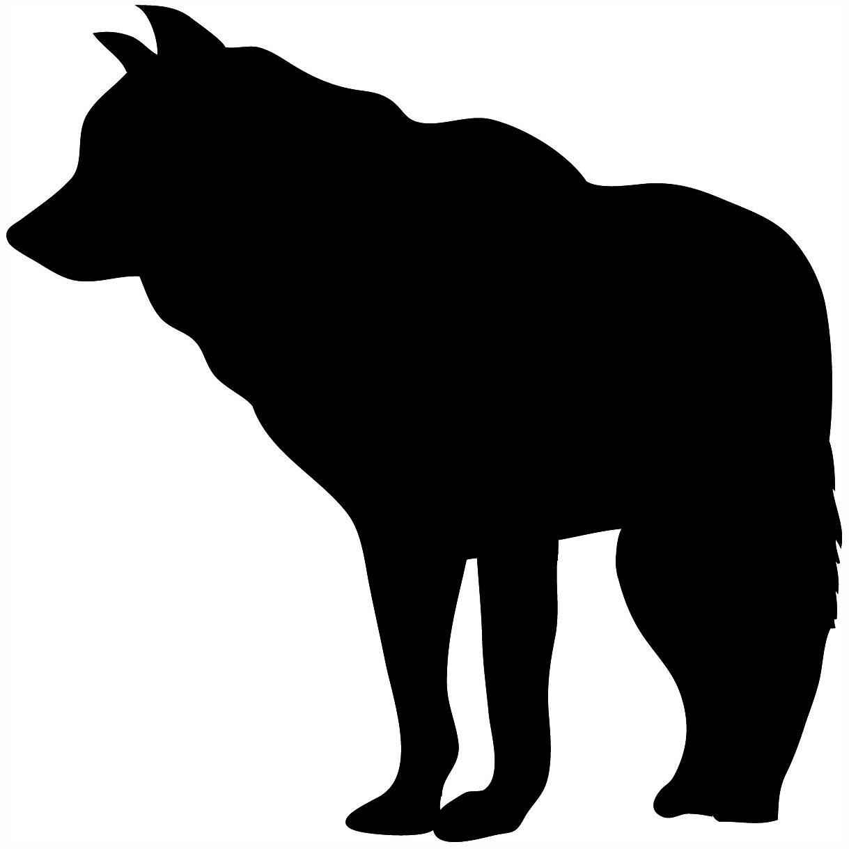 Clipart wolf head silhouette