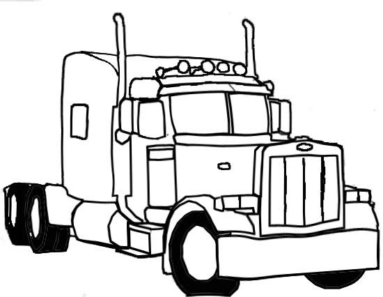 Pix For > Semi Truck Drawings In Pencil