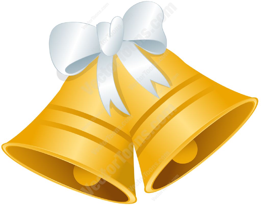 Golden Wedding Bells Clipart