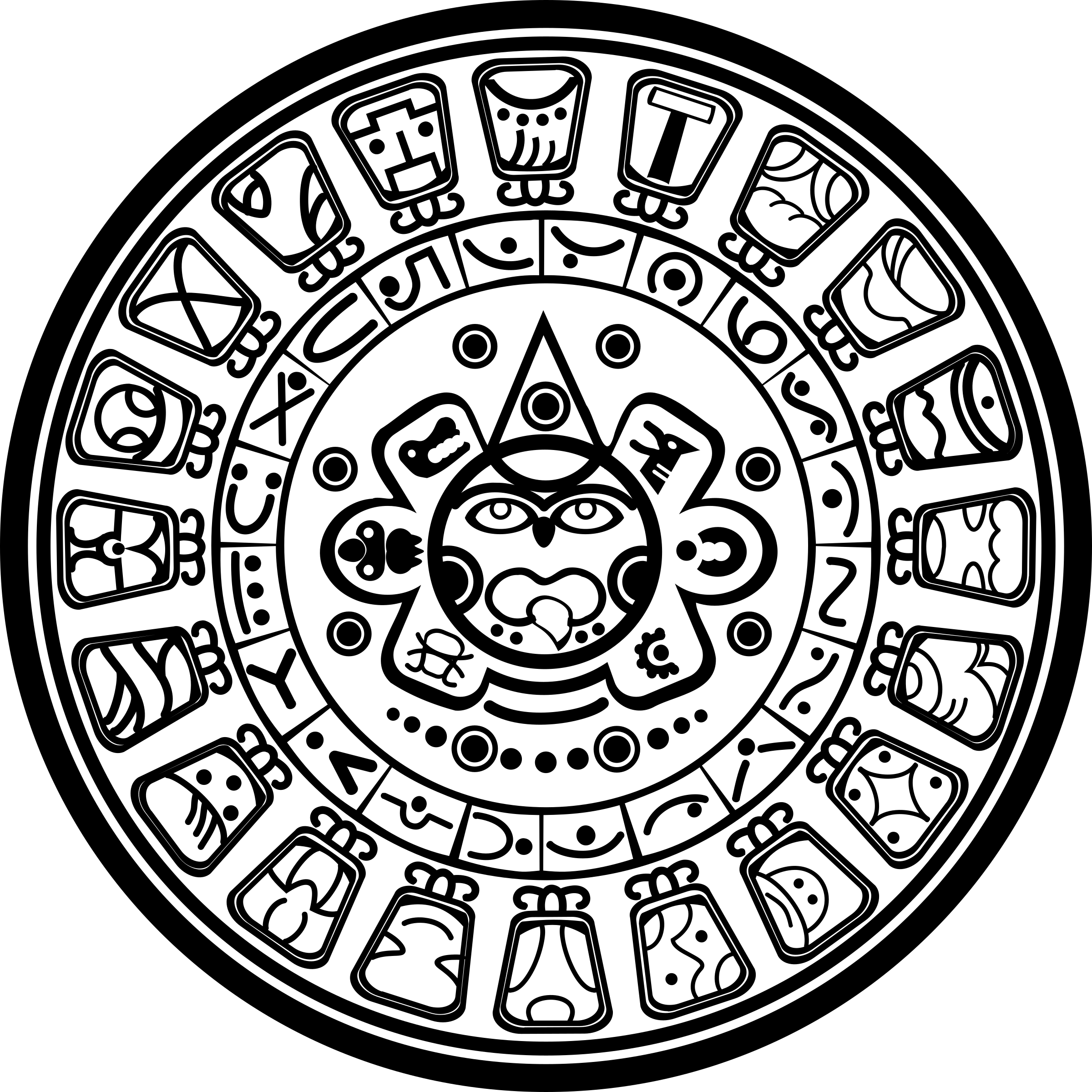... Maia Mayan Sun Black White Line 1979px.png 938(K)