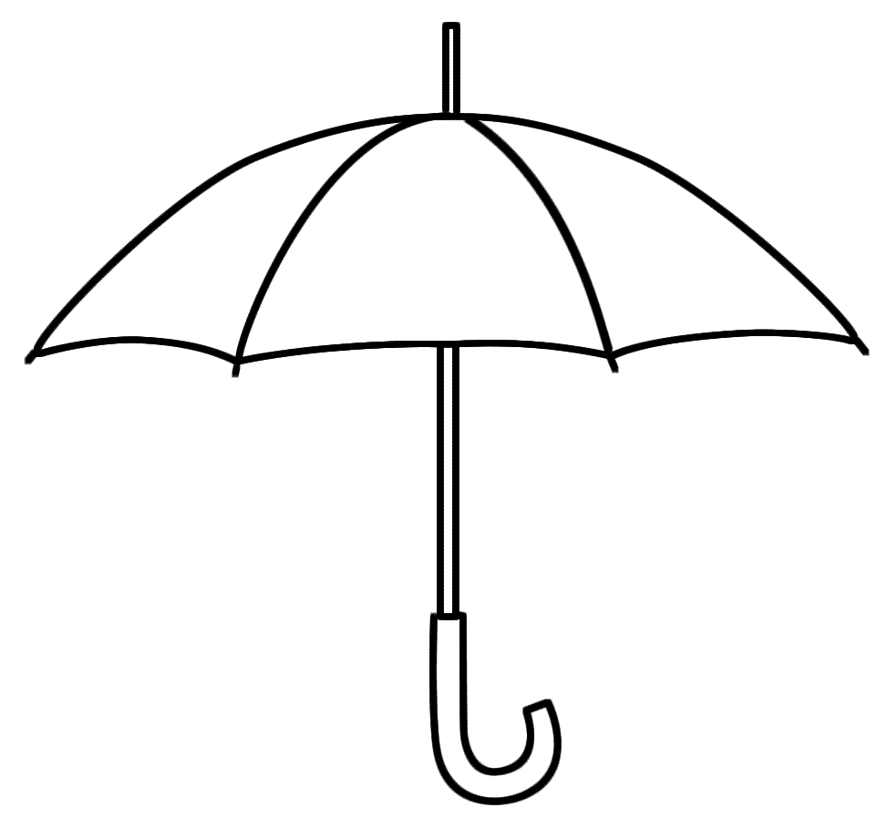 Umbrella - Coloring Page (Spring)