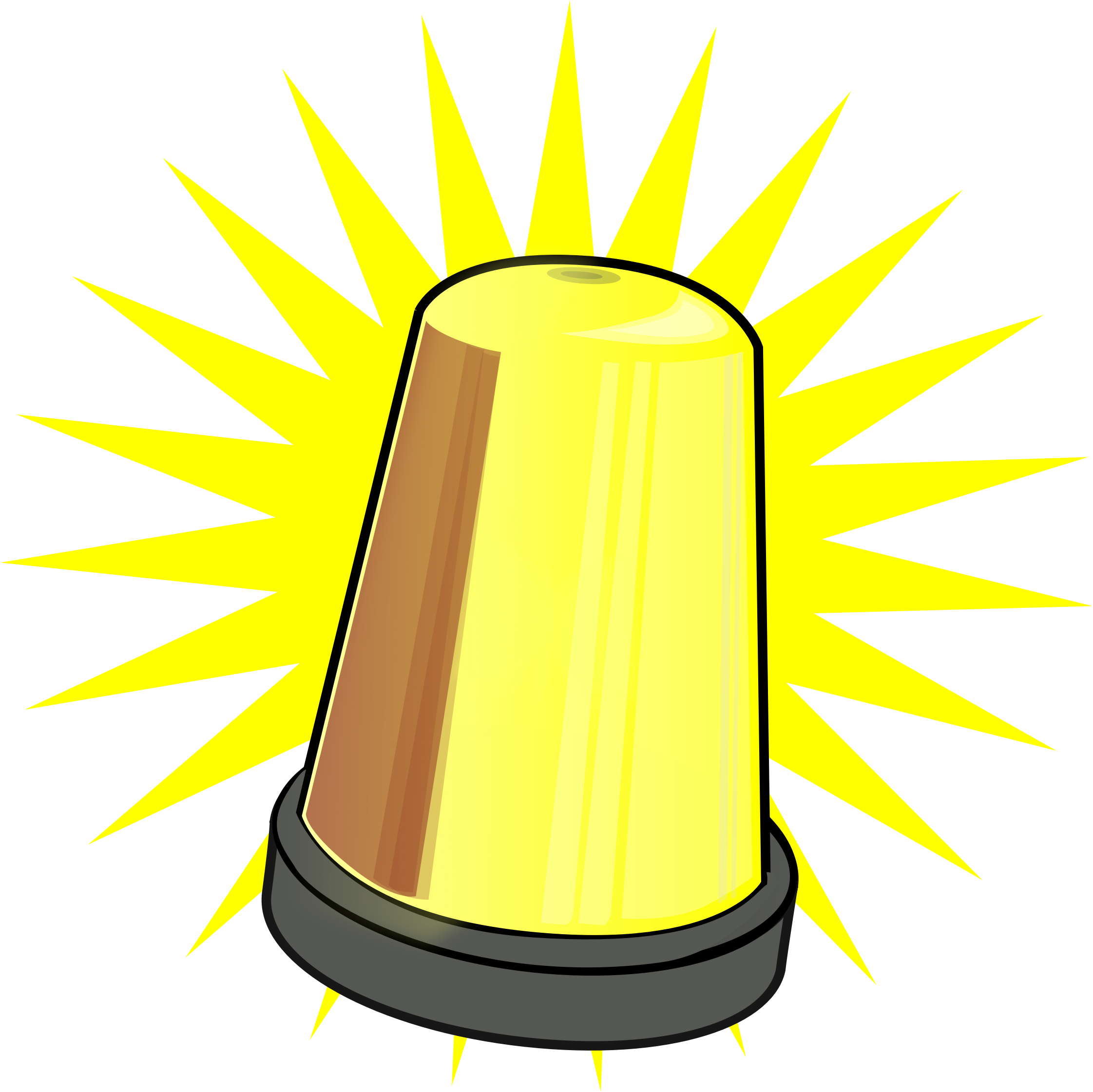 Clipart - Yellow Signal Light