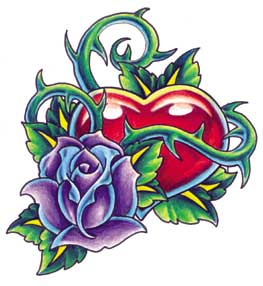 Heart With Rose Tattoo