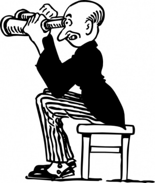 Man With Binoculars Clipart Free