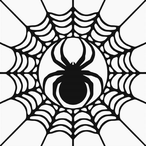 Foliate Spider In Cobweb Clip Art | SVG | Pinterest