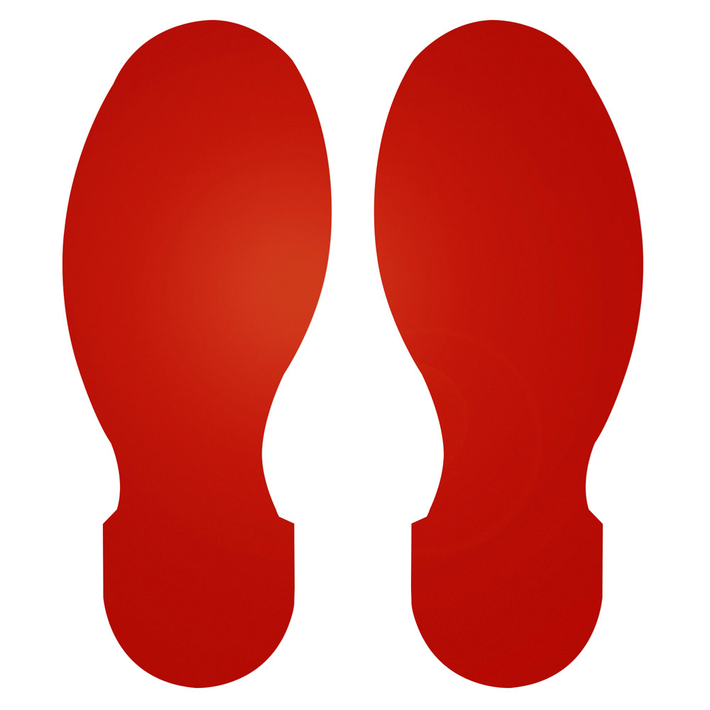 Toughstripe Floor Footprint Shapes 254mm x 89mm - Red
