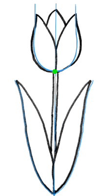 Learn how to draw tulips :: drawing Lessons for kids