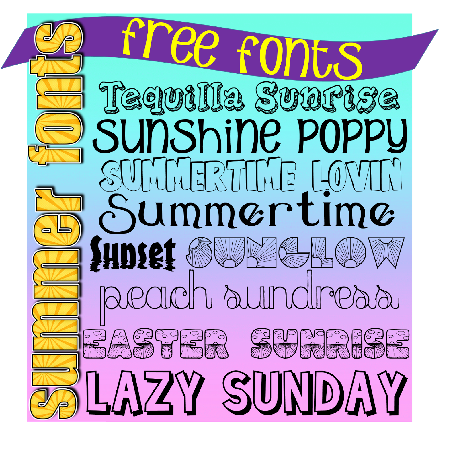 Creative Playground: Free Summer Fonts!