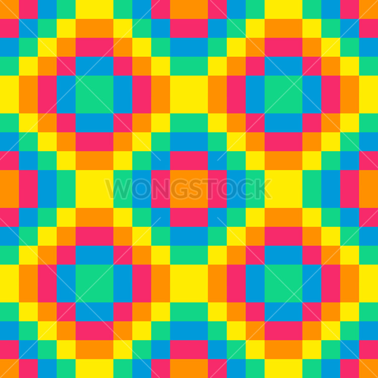 Pixel Diamond Rainbow Pattern | Wongstock