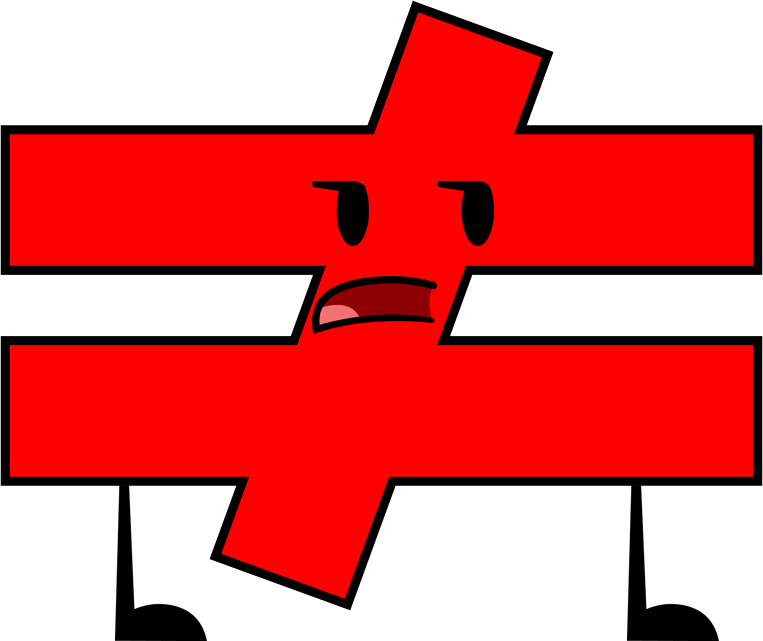 Not Equal Sign - Making Characters #1 by xlolzz on DeviantArt