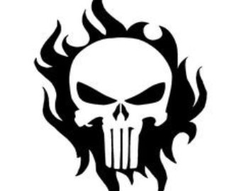 Skull car decal | Etsy