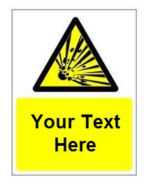 Custom Sign - Warning Explosive [cs_warning_explosive] - Â£13.45 ...