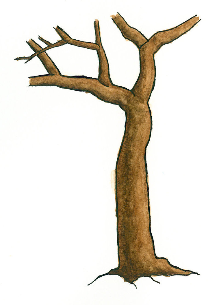 Hand drawn tree trunk clipart - ClipartFox