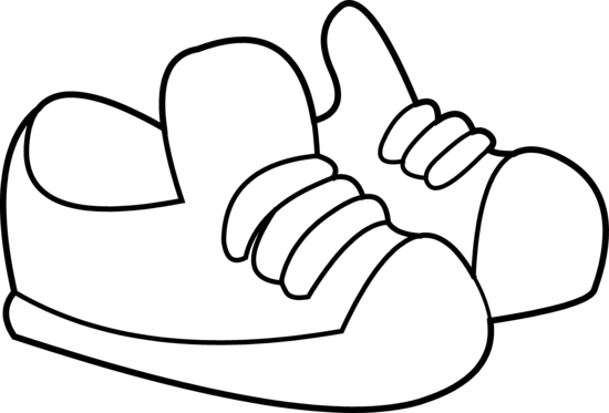 Shoes clipart black and white