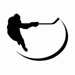 Amazon.com - Hockey Player Silhouette - 18"H x 18"W - Peel and ...