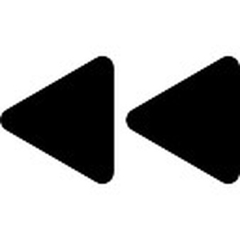Rewind double arrow outline multimedia button symbol Icons | Free ...