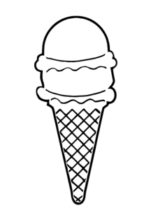 Blank Ice Cream Cone Outline Clip Art - ClipArt Best