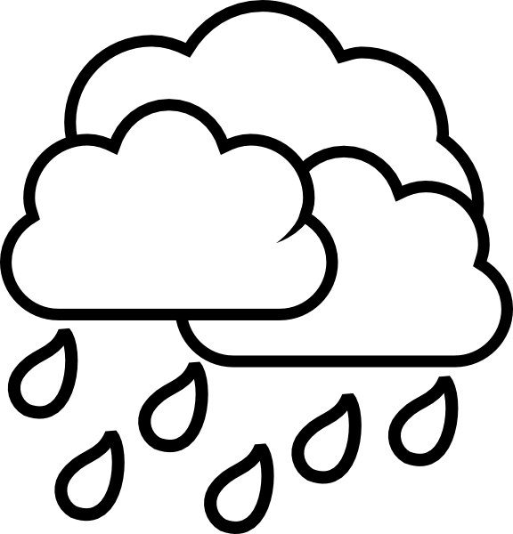 Rain Cloud Clipart Black And White - ClipArt Best