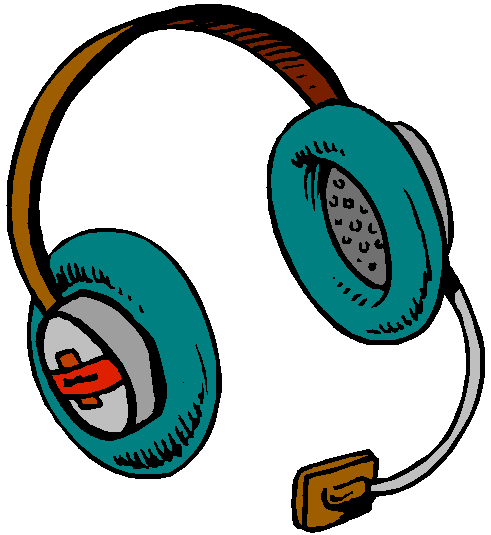 Telephone headset clipart