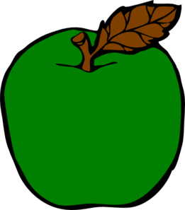 Green Apple clip art - vector clip art online, royalty free ...