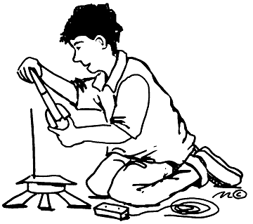 boy with model rocket - Clip Art Gallery
