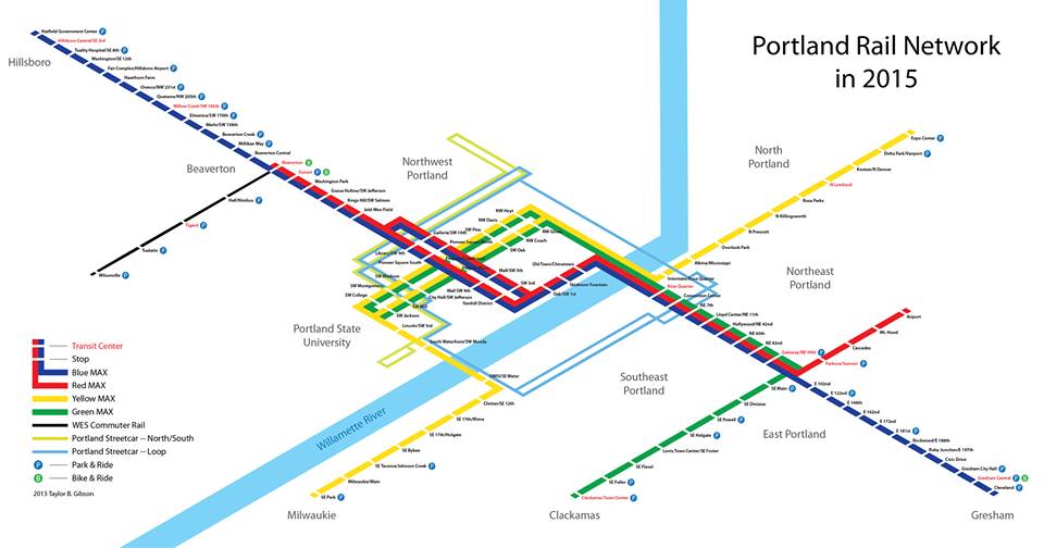 Transit Maps / Submission - Unofficial Map: Portland, Oregon Rail...