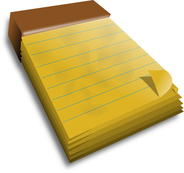 Notepad Clip Art - vector clip art online, royalty ...